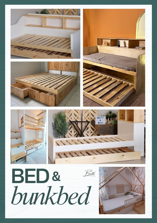 Bed and bunkbed by Benua Brutti